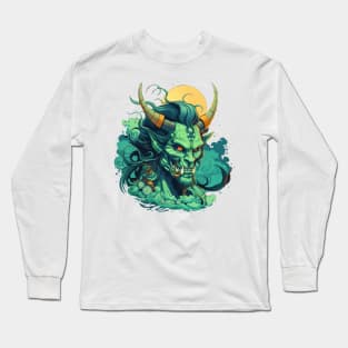 Hannya Ghost Samurai Long Sleeve T-Shirt